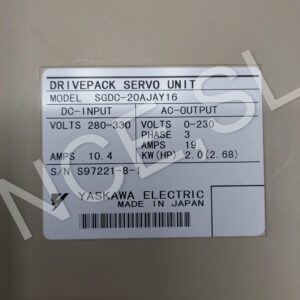 SGDC-20AJAY16 Drivepack servo unit Yaskawa 3