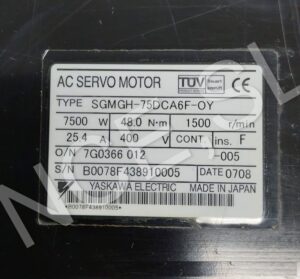 SGMGH-75CA6F-OY Servo Motor Yaskawa 6